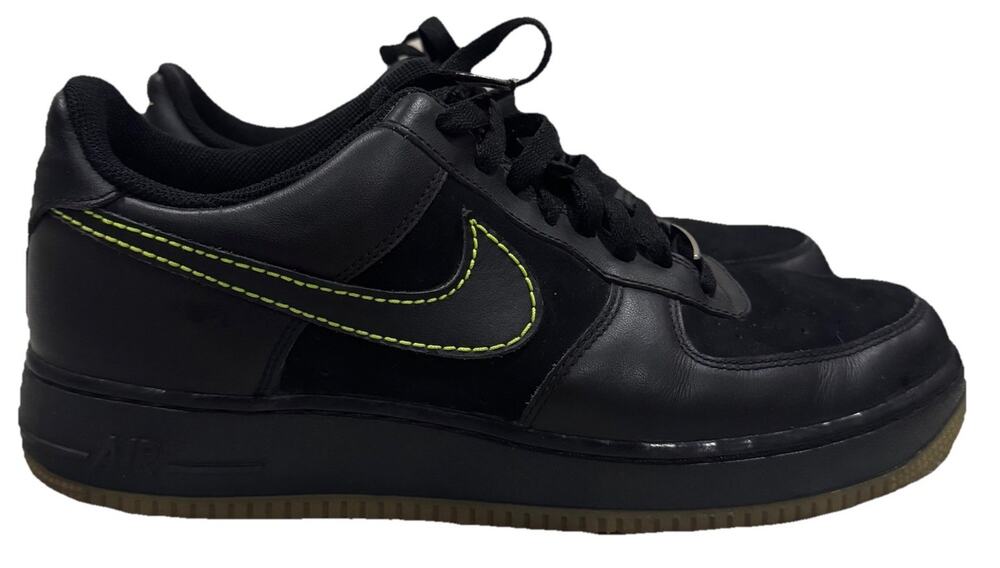 Nike Air Force 1 Low 07 Black Volt Gum Sole Mens 10 AF1 Sneakers 315122-002 2007